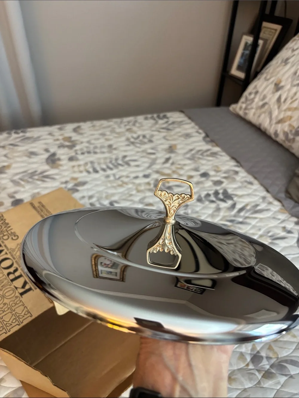 Brand new vintage Kromex deep dish casserole set!